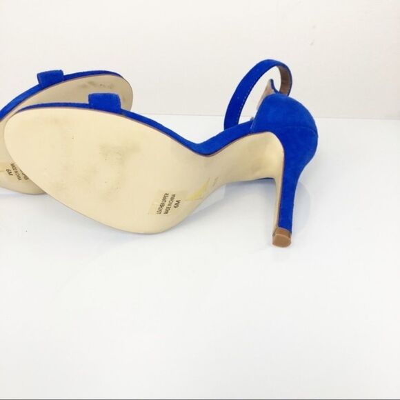 Ava & Aiden Cobalt Blue Suede Ankle Strap Heels Size 6 - Picture 6 of 6